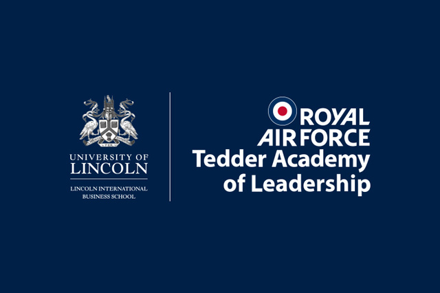 鶹Ƶ and RAF Tedder Academic of Leadership logos